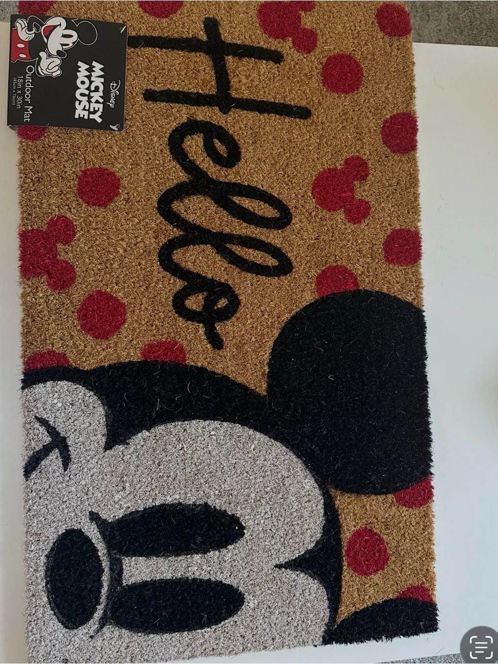 ❤️🖤 Disney Mickey Mouse “Hello” Doormat | Outdoor Mat | NWT ❤️🖤 - Picture 4 of 4